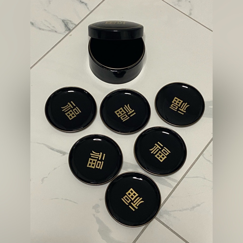 8PC. Set “BLESSING” Lacquer Condiment Dish